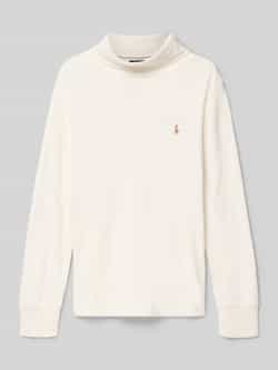 Polo Ralph Lauren Teens Shirt met lange mouwen en labelstitching