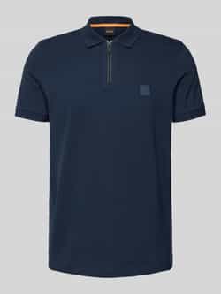 BOSS ORANGE Heren Polo's & T-shirts Passerzip Donkerblauw