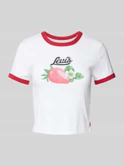 Levi's Kort T-shirt met ronde hals model 'MINI RINGER'