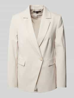 Comma Blazer met knoop en reverskraag Beige Dames