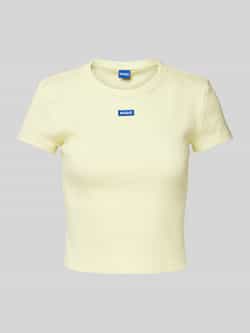 Hugo Blue Kort T-shirt met labelstitching