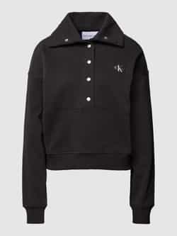 Calvin Klein Jeans Sweatshirt met drukknoopsluiting