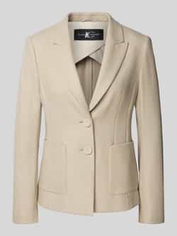 LUISA CERANO Slim fit blazer van wolmix met reverskraag
