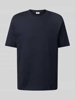 Drykorn T-shirt met geribde ronde hals model 'RAPHAEL'