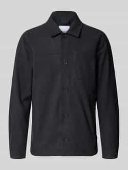 Lindbergh Relaxed fit overhemdjack met borstzak