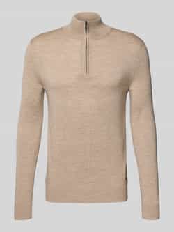 JOOP! Collection Gebreide pullover van scheerwol met opstaande kraag model 'Dario'