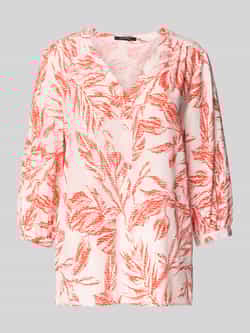 Comma Gedessineerde blouse 3 4 -arm met bloemenpatroon