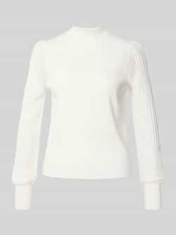 Zero Gebreide pullover van viscosemix met ballonmouwen
