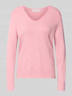 Christian Berg Woman Gebreide pullover van viscosemix met V-hals