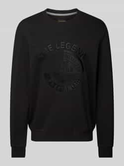 PME Legend Crewneck Pique Double Face Sweatshirt Black Heren