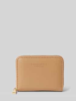 Seidenfelt Portemonnee met labeldetail model 'YLVA'