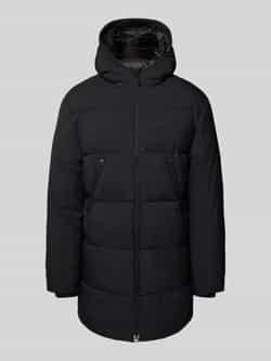 Tom Tailor Denim Regular fit gewatteerde lange jas met capuchon
