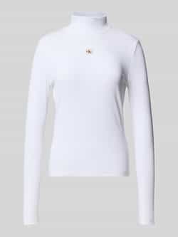 Calvin Klein Jeans Shirt met lange mouwen en opstaande kraag