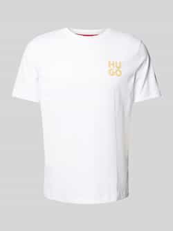 HUGO T-shirt met labelprint model 'Dimoniti'