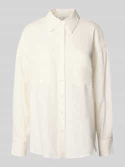 GUIDO MARIA KRETSCHMER WOMAN Slim fit linnen blouse met overhemdkraag model 'SHIRIN'