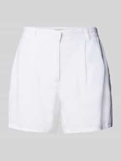 Gina Tricot Korte loose fit linnen broek met bandplooien