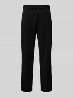 Hugo Blue Sweatpants met vaste persplooien model 'Nourades'