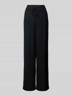 Kaffe Wide leg stoffen broek met opgestikte zakken model 'milia'