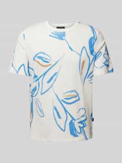JACK & JONES PREMIUM T-shirt JPRBLAPALMA met all over print cloud dancer