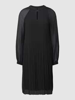 Comma semi-transparante jurk met open detail zwart