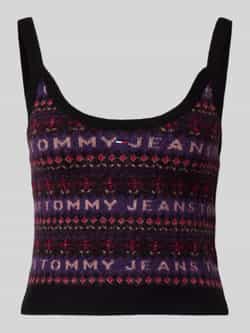 Tommy Jeans Slim fit top met wol model 'FAIRISLE'