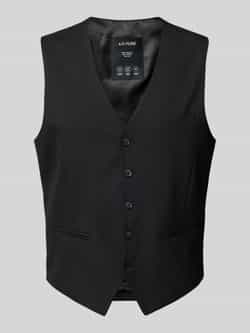 S.Oliver BLACK LABEL Slim fit gilet met korte splitjes opzij model 'S.O PURE'