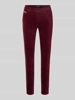Marc Cain Skinny fit stoffen broek met sierstitching