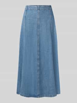 Midirok van zuivere katoen in denimlook