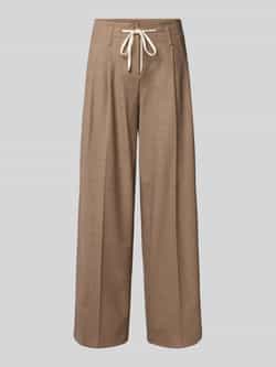 CAMBIO Broek met wijde pijpen en persplooien model 'ADDISON'