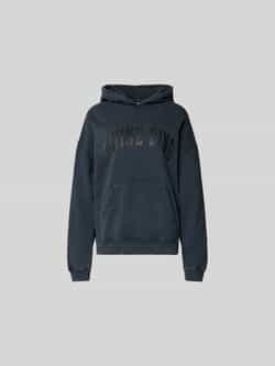 Oversized hoodie met logostitching