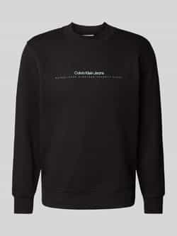 Calvin Klein Zwarte Sweatshirt met Logo Black Heren