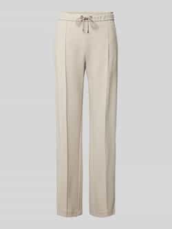 MAC Straight leg stoffen broek met vaste persplooien model 'Chiara'