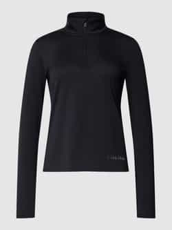 Calvin Klein Performance Shirt met lange mouwen opstaande kraag en ritssluiting