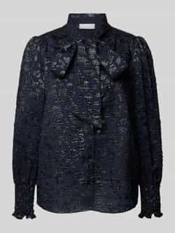 Rich & Royal Overhemdblouse met blinde knoopsluiting