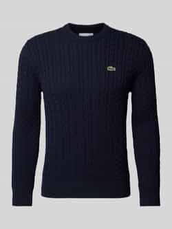 Lacoste Gebreide pullover met labeldetail