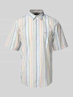 Lerros Slim fit vrijetijdsoverhemd met kentkraag