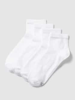 S.Oliver RED LABEL Sokken met labeldetail in een set van 4 paar model 'Quarter'