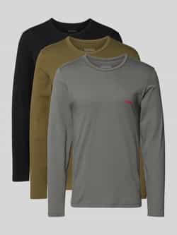 HUGO Regular fit shirt met lange mouwen van puur katoen in een set van 3 stuks