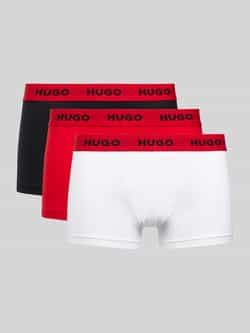 HUGO Boxershort met elastische band met logo in een set van 3 stuks