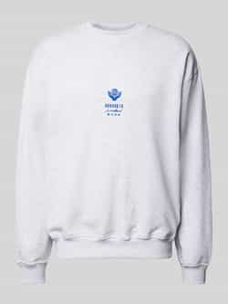 WOODBIRD Sweatshirt met labelstitching model 'CANE'