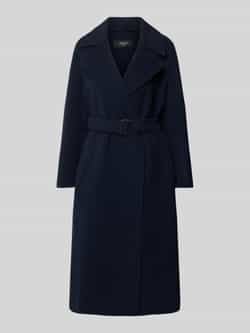 Weekend Max Mara Lange jas van scheerwol met tailleriem model 'MANU'