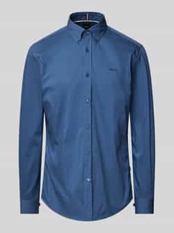 Boss Slim fit zakelijk overhemd met kentkraag model 'Roan'