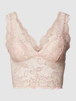 Only Korte top met kant model 'CHLOE'