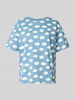 Jake*s Casual Pyjamabovendeel in all-over look met ronde hals