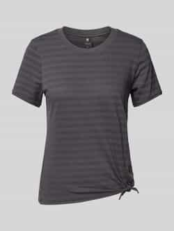 G-Star RAW gestreept T-shirt met ingebreid patroon petrol