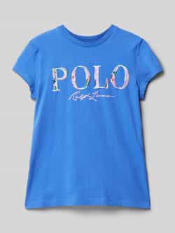 Polo Ralph Lauren Teens T-shirt met logodetail en ronde hals