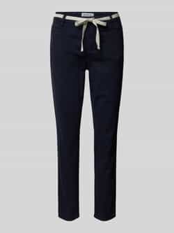 Rosner Slim fit stoffen broek met strikceintuur model 'ALISA'