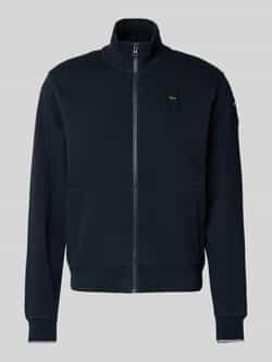 Blauer Usa Sweatjack met opstaande kraag en labelstitching model 'CITY'