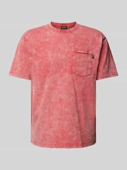 Scotch & Soda T-shirt met geribde ronde hals