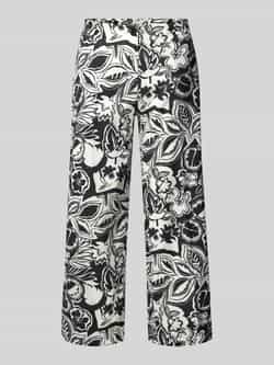 BRAX Straight leg linnen broek met verkort model